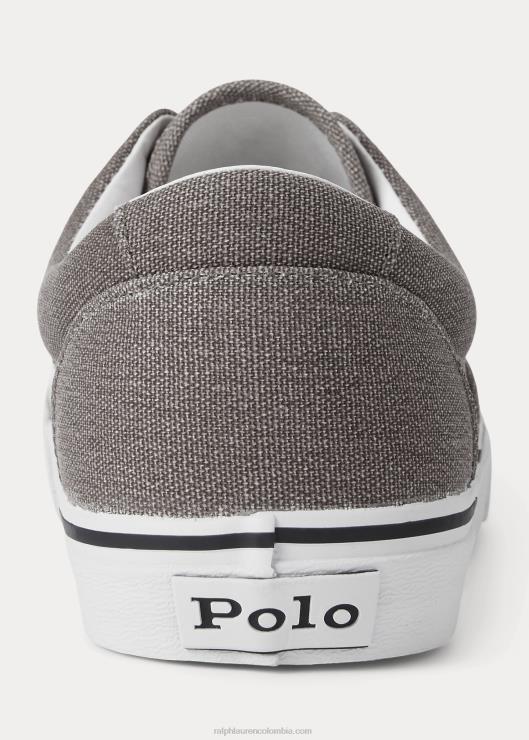 tenis Keaton de lona que cambia de color hombres negro/amarillo de seguridad Ralph Lauren 2XR2V2028