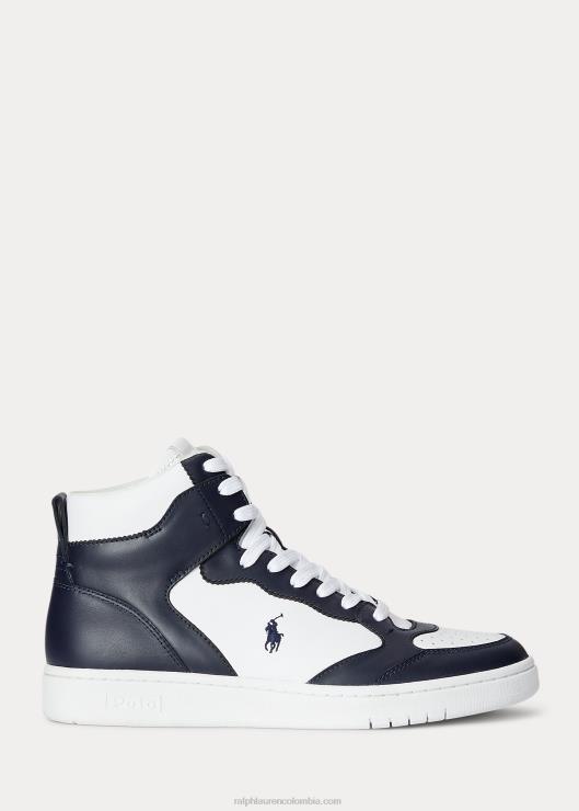 tenis altos Court de piel hombresRalph Lauren 2XR2V2201