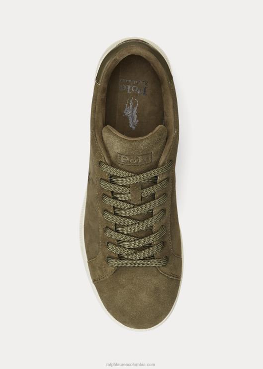 tenis heritage court ii de ante hombres dosel de oliva Ralph Lauren 2XR2V8725