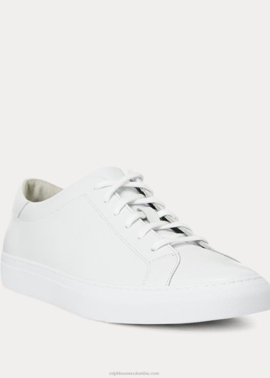 tenis jermain de piel hombres blanco Ralph Lauren 2XR2V2013