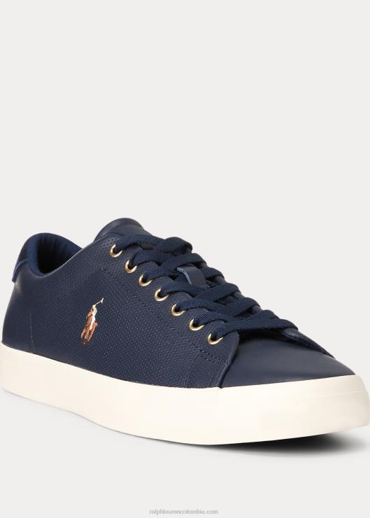 zapatilla de cuero de madera larga hombres Marina de Newport Ralph Lauren 2XR2V2018
