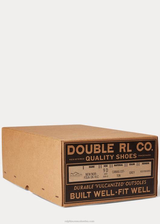 zapatilla de lona hombres gris Ralph Lauren 2XR2V1951