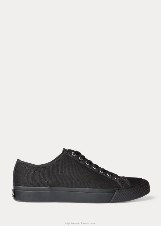 zapatilla de lona hombres negro Ralph Lauren 2XR2V1956