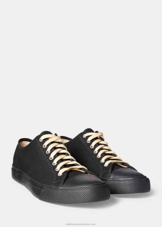 zapatilla de lona hombres negro Ralph Lauren 2XR2V1956
