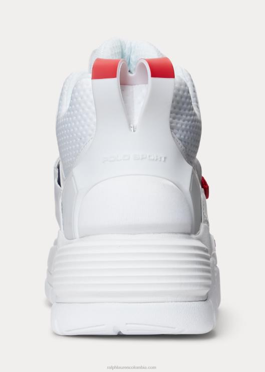zapatillas altas ps100 hombres blanco/azul marino/rl2000 rojo Ralph Lauren 2XR2V1935