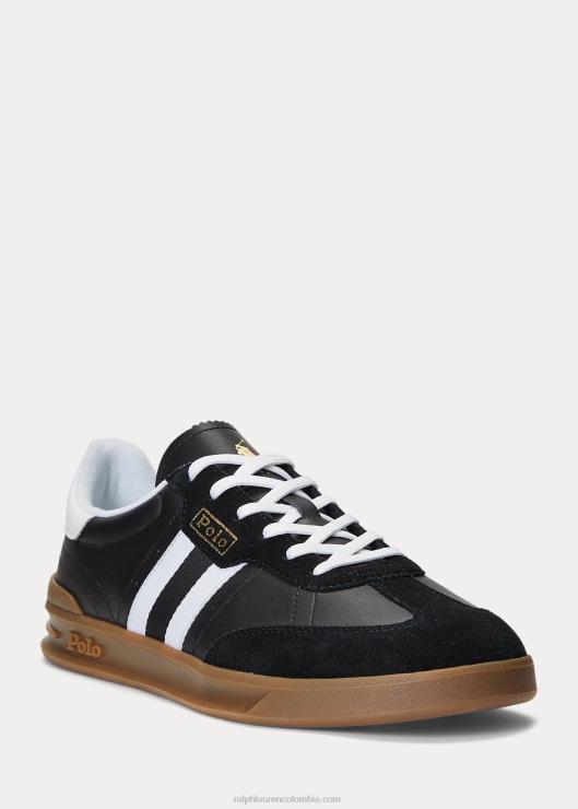 zapatillas heritage aera de ante y piel hombres negro Ralph Lauren 2XR2V8727