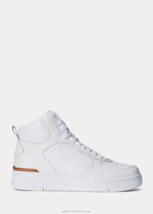 zapatillas masters mid de piel hombres blanco Ralph Lauren 2XR2V2006