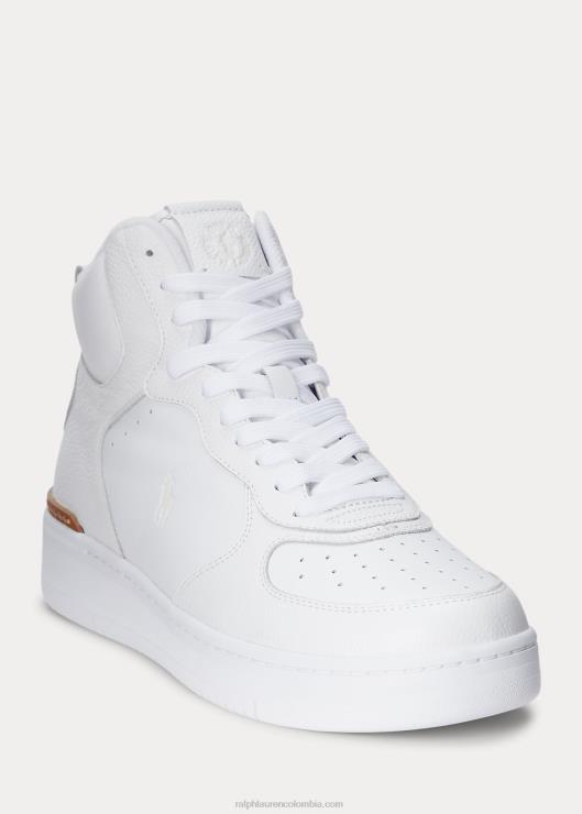 zapatillas masters mid de piel hombres blanco Ralph Lauren 2XR2V2006