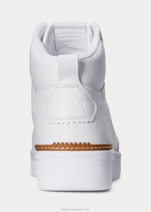 zapatillas masters mid de piel hombres blanco Ralph Lauren 2XR2V2006