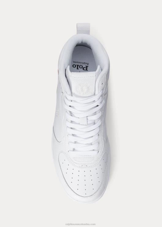 zapatillas masters mid de piel hombres blanco Ralph Lauren 2XR2V2006