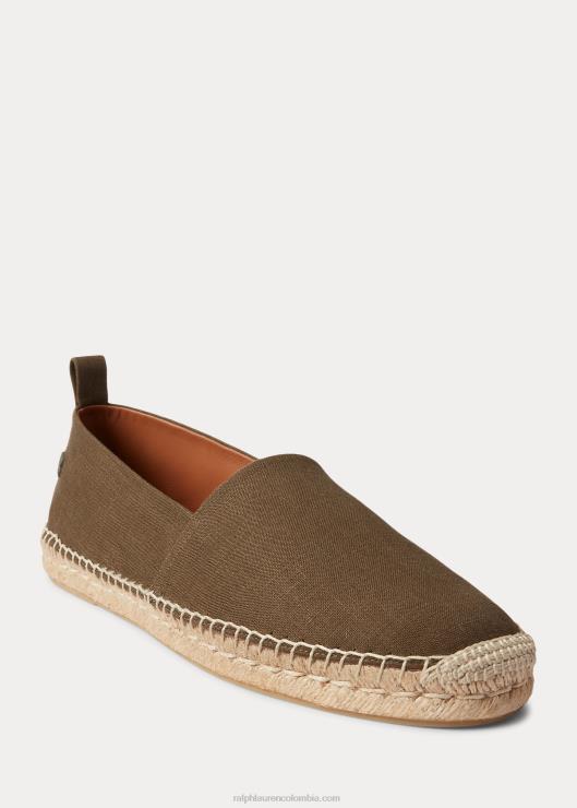 alpargata bowsworth floral de lino hombres noche de oliva Ralph Lauren 2XR2V8731