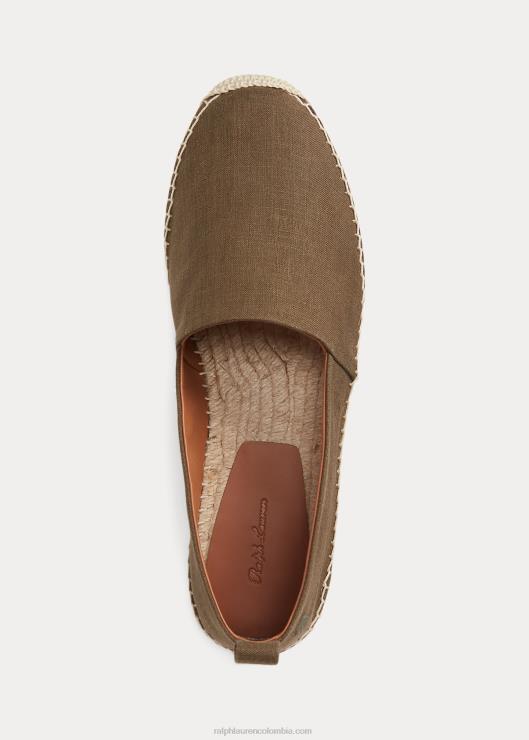 alpargata bowsworth floral de lino hombres noche de oliva Ralph Lauren 2XR2V8731
