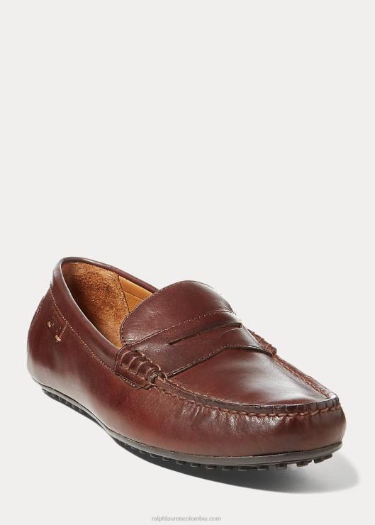 conductor de cuero de trabajo hombres marron oscuro Ralph Lauren 2XR2V2095