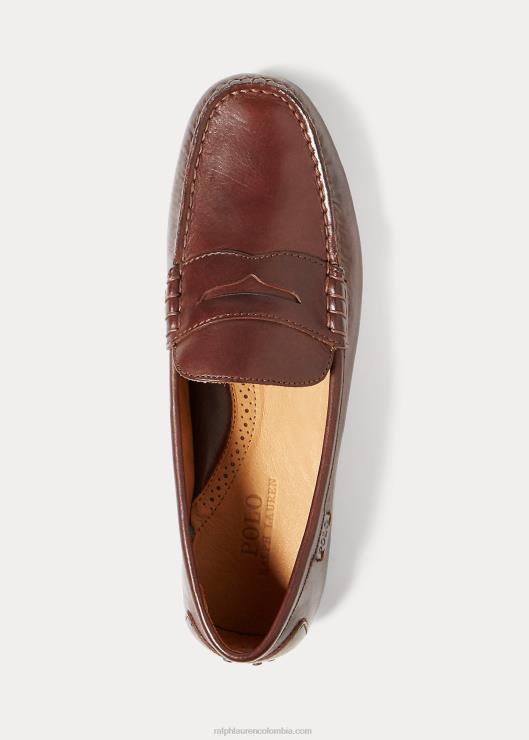 conductor de cuero de trabajo hombres marron oscuro Ralph Lauren 2XR2V2095