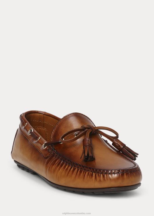 conductor harold de piel de becerro con borlas hombres broncearse Ralph Lauren 2XR2V2167