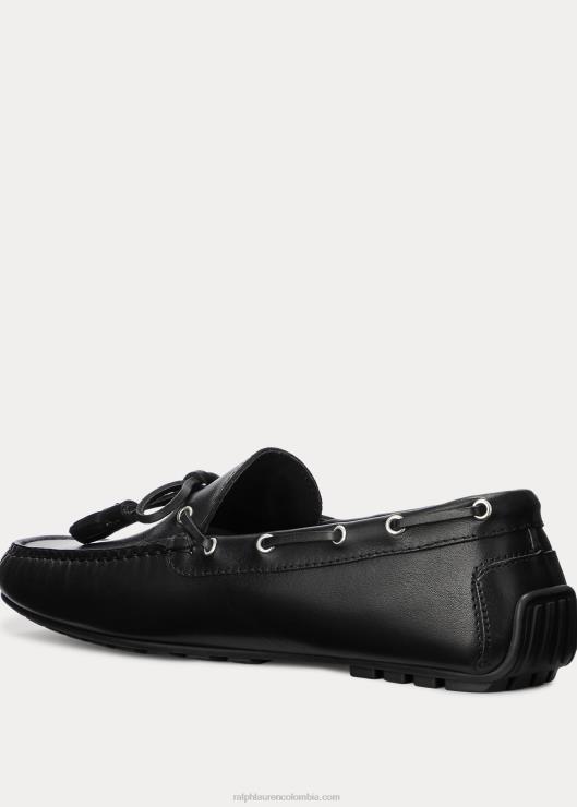 conductor harold de piel de becerro con borlas hombres negro Ralph Lauren 2XR2V2168