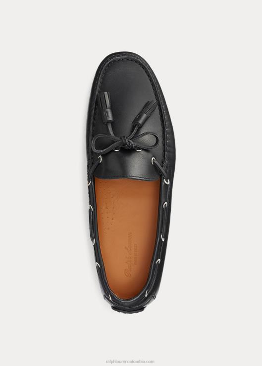 conductor harold de piel de becerro con borlas hombres negro Ralph Lauren 2XR2V2168