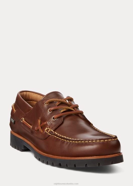 náutico ranger de piel hombres chocolate Cafe Ralph Lauren 2XR2V8728