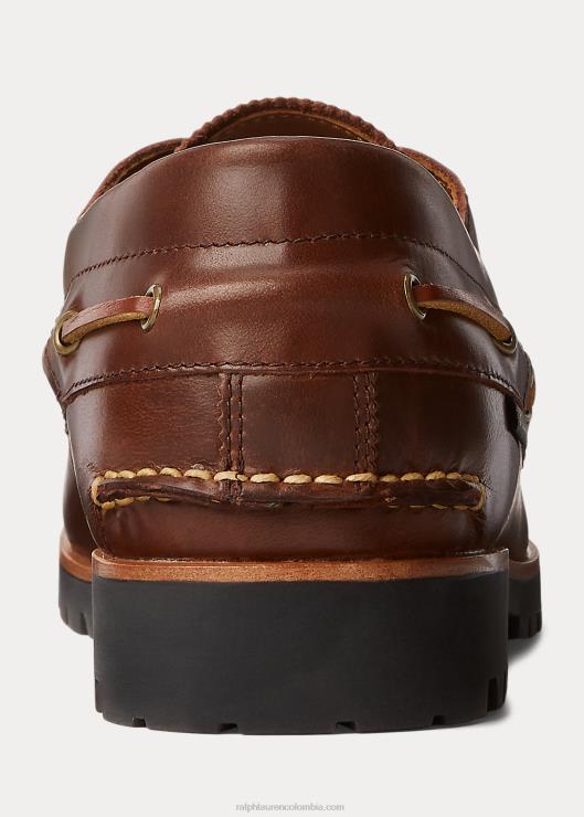 náutico ranger de piel hombres chocolate Cafe Ralph Lauren 2XR2V8728