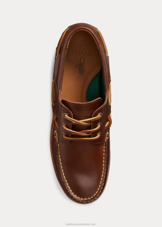 náutico ranger de piel hombres chocolate Cafe Ralph Lauren 2XR2V8728