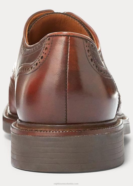 punta de ala de cuero asher hombres rojizo pálido Ralph Lauren 2XR2V2112