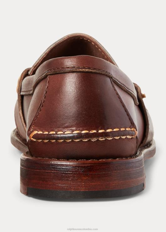 mocasín penny de piel edric hombres marrón Ralph Lauren 2XR2V2093
