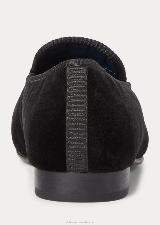 pantuflas de terciopelo paxton hombres negro Ralph Lauren 2XR2V2103