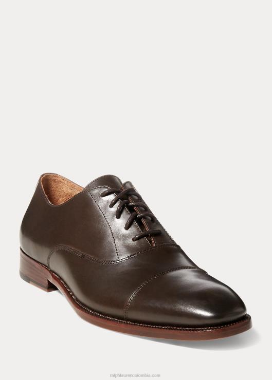 zapatos oxford de piel de becerro alesky hombres marron oscuro Ralph Lauren 2XR2V2204