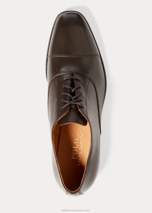 zapatos oxford de piel de becerro alesky hombres marron oscuro Ralph Lauren 2XR2V2204