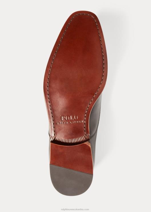zapatos oxford de piel de becerro alesky hombres marron oscuro Ralph Lauren 2XR2V2204