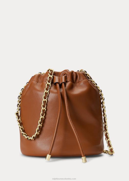 bolso bombonera mediano emmy de napa mujer broncearse Ralph Lauren 2XR2V5375