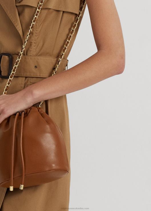 bolso bombonera mediano emmy de napa mujer broncearse Ralph Lauren 2XR2V5375