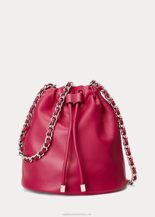 bolso bombonera mediano emmy de napa mujer deporte rosa Ralph Lauren 2XR2V5367