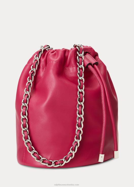 bolso bombonera mediano emmy de napa mujer deporte rosa Ralph Lauren 2XR2V5367