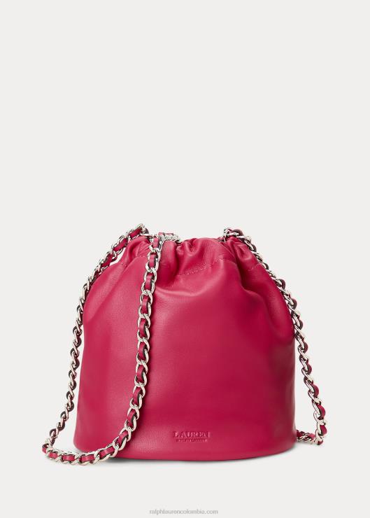 bolso bombonera mediano emmy de napa mujer deporte rosa Ralph Lauren 2XR2V5367