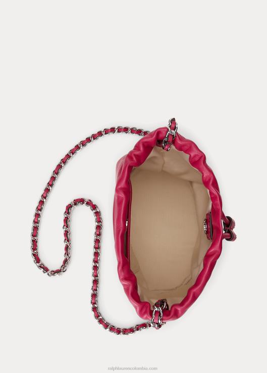 bolso bombonera mediano emmy de napa mujer deporte rosa Ralph Lauren 2XR2V5367