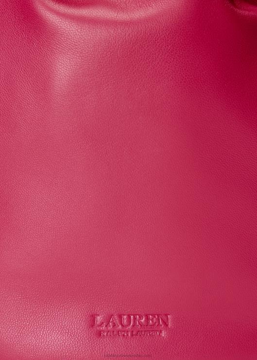 bolso bombonera mediano emmy de napa mujer deporte rosa Ralph Lauren 2XR2V5367