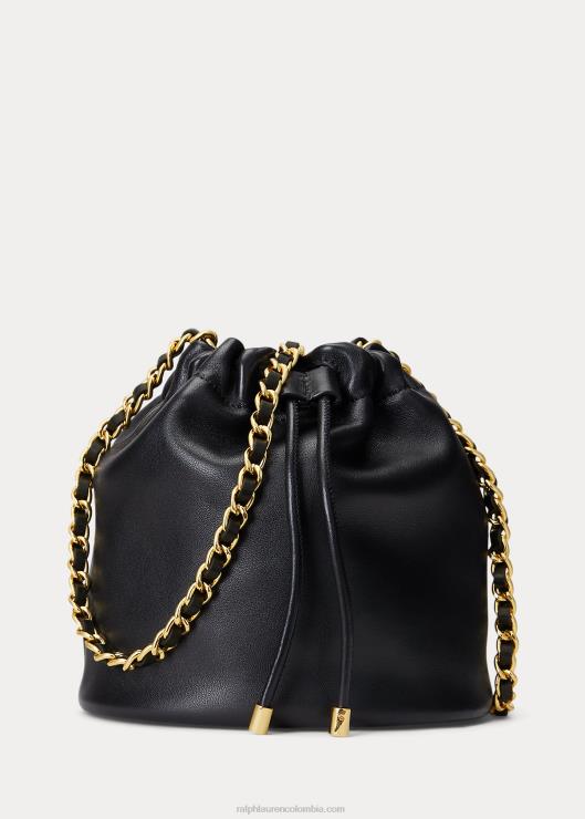 bolso bombonera mediano emmy de napa mujer negro Ralph Lauren 2XR2V5368