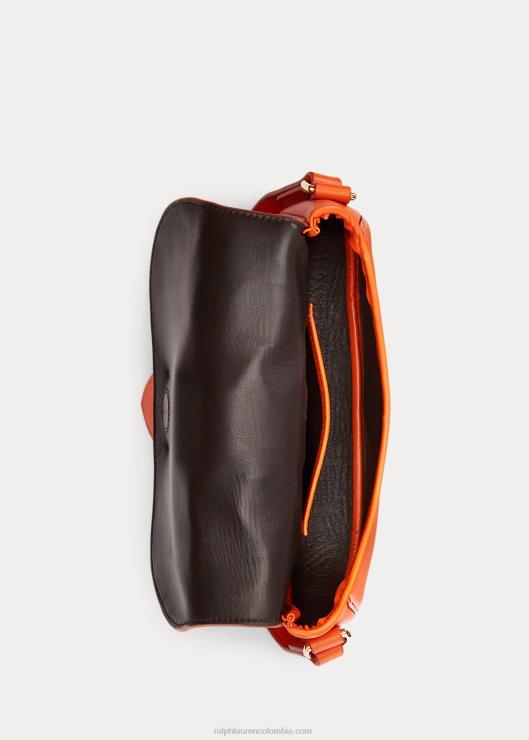 bolsa de hombro Weington de piel de becerro mujer clementina Ralph Lauren 2XR2V5276