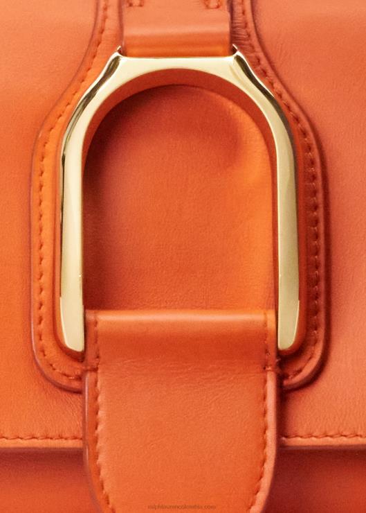 bolsa de hombro Weington de piel de becerro mujer clementina Ralph Lauren 2XR2V5276