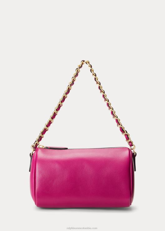 bolso de hombro emelia pequeño de napa mujer baya fucsia Ralph Lauren 2XR2V5434
