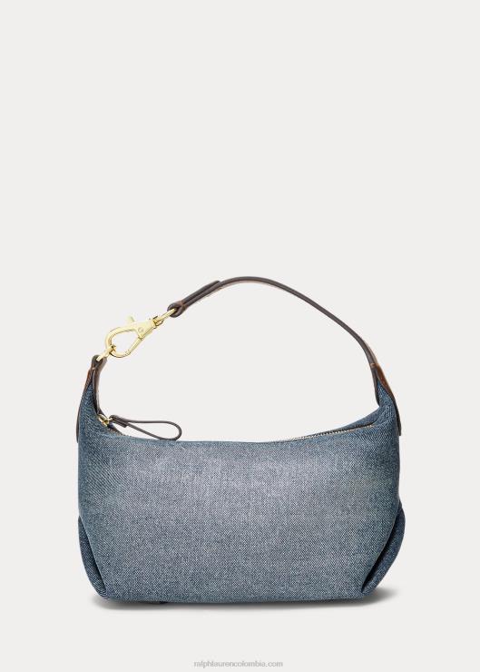 bolso de hombro kassie pequeño de denim lavado mujer lavado índigo al atardecer Ralph Lauren 2XR2V5390