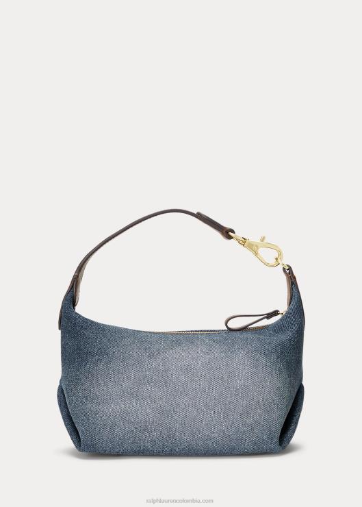 bolso de hombro kassie pequeño de denim lavado mujer lavado índigo al atardecer Ralph Lauren 2XR2V5390