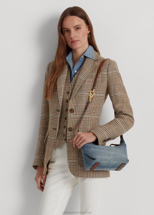 bolso de hombro kassie pequeño de denim lavado mujer lavado índigo al atardecer Ralph Lauren 2XR2V5390