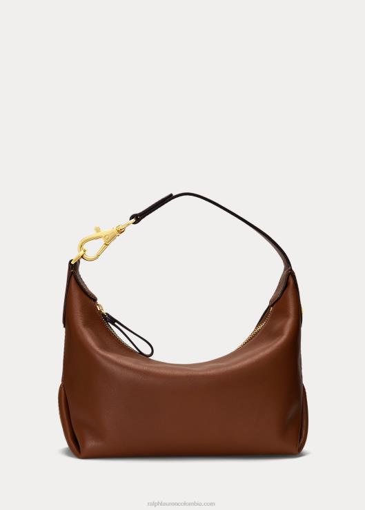 bolso de hombro kassie pequeño de piel mujer broncearse Ralph Lauren 2XR2V5389