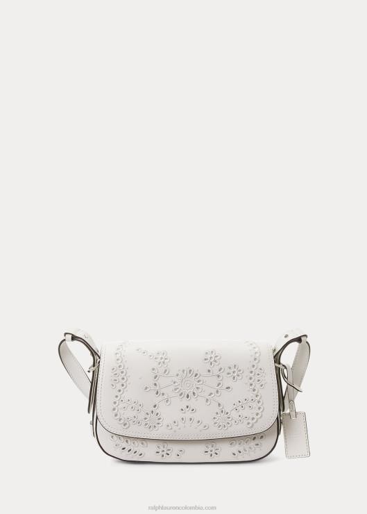 bolso de hombro maddy pequeño de piel con ojales mujer blanco Ralph Lauren 2XR2V5159