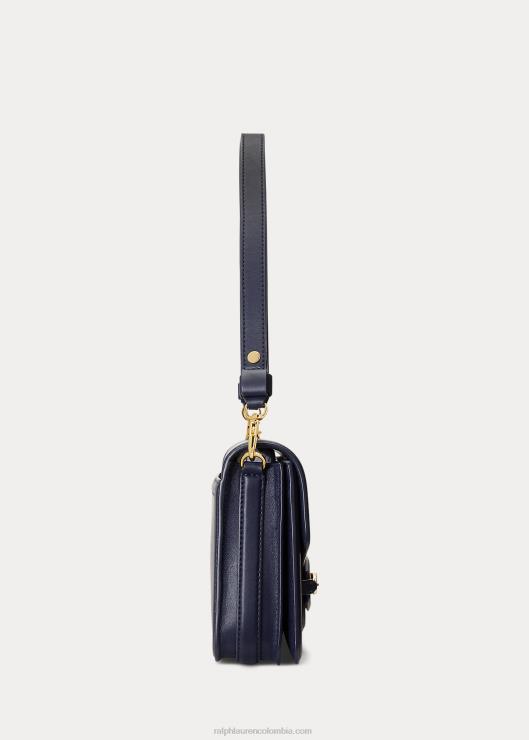 bolso de hombro sydnee mediano de piel mujer azul marino refinado Ralph Lauren 2XR2V5386