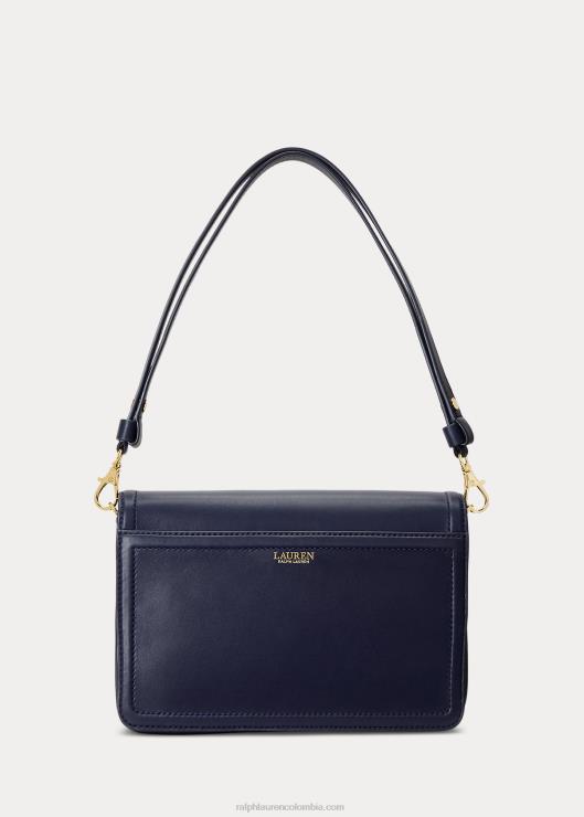 bolso de hombro sydnee mediano de piel mujer azul marino refinado Ralph Lauren 2XR2V5386