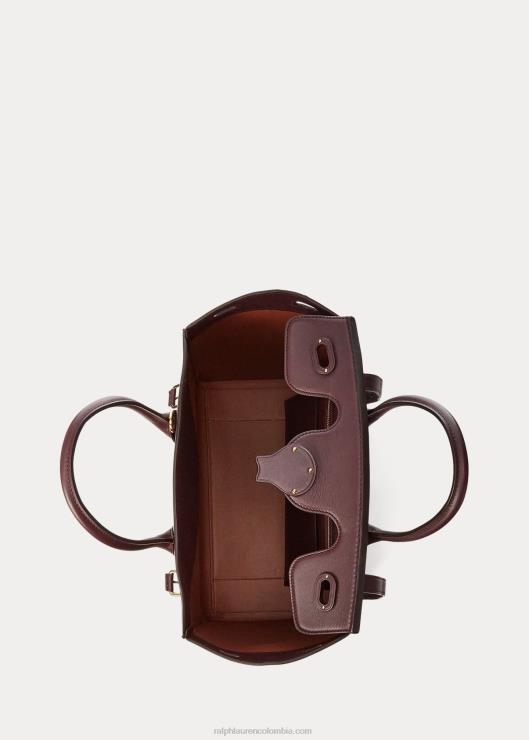 piel de becerro suave ricky 33 mujer Burdeos Ralph Lauren 2XR2V5309