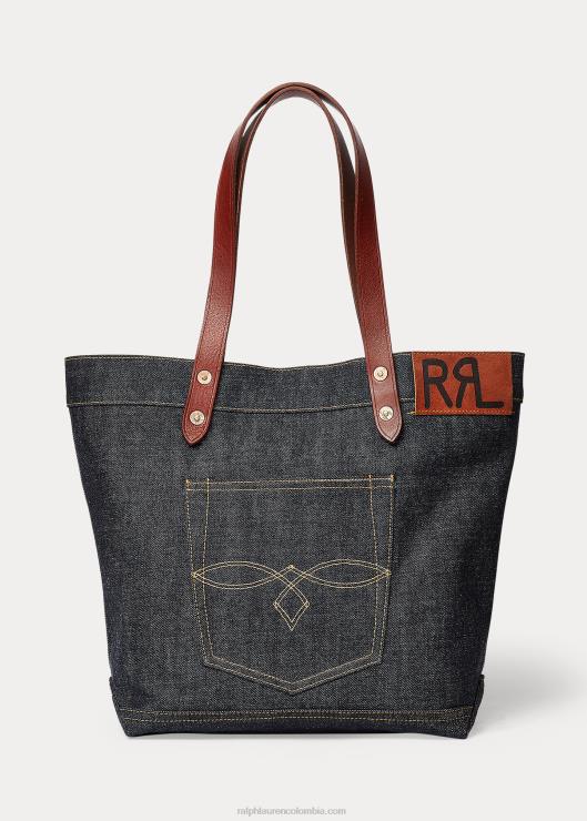 bolso de mezclilla mujer índigo Ralph Lauren 2XR2V5151